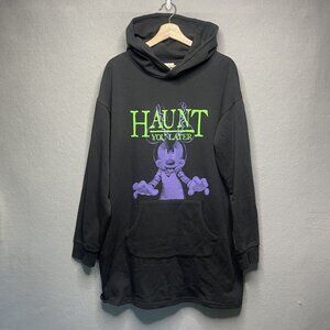 Disney Minnie Mouse "Haunt You Later" Black Hoodie Dress L